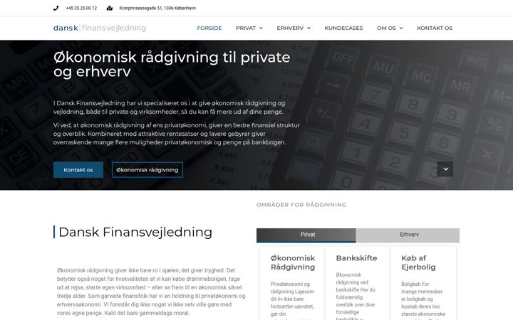 Screenshot of finansvejledning.dk