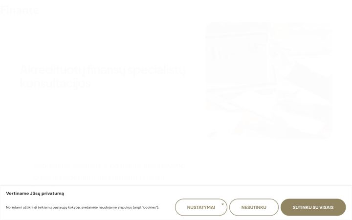 Snímek obrazovky finante.lt