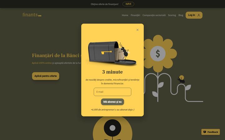 Screenshot of finants.ro