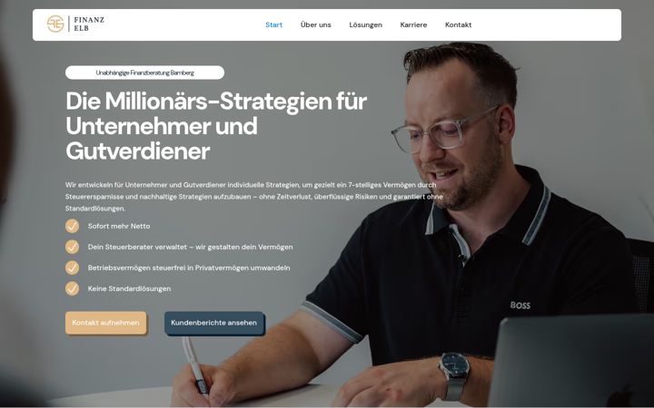 Screenshot of finanz-elb.de