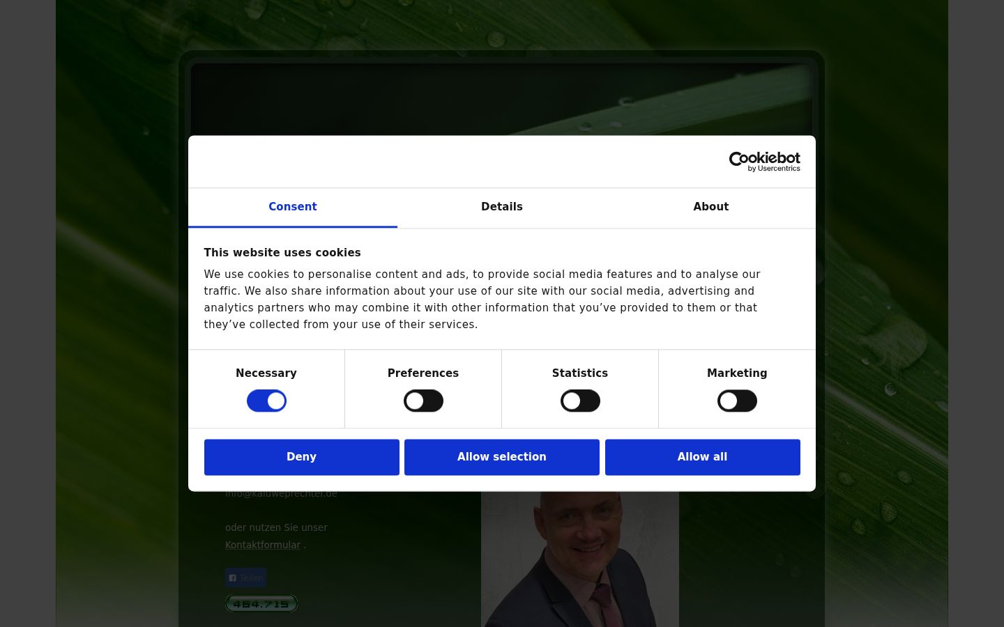 Sutikimo reklamjuostės, rodytos prieš bet kokią sąveiką, ekrano kopija