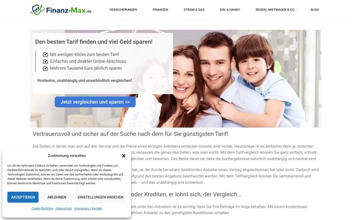 Screenshot of finanz-max.de