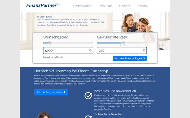 Posnetek zaslona finanz-partner24.de
