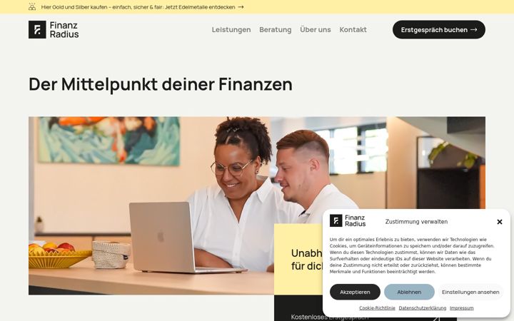 Screenshot of finanz-radius.de