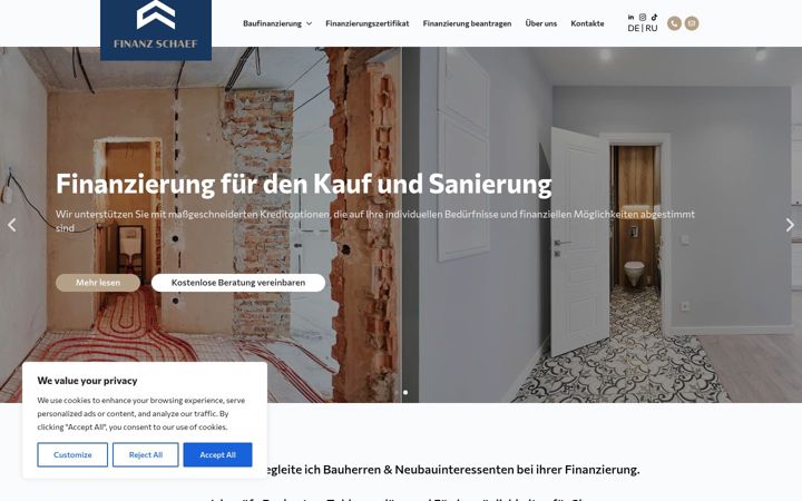 Screenshot of finanz-schaef.de