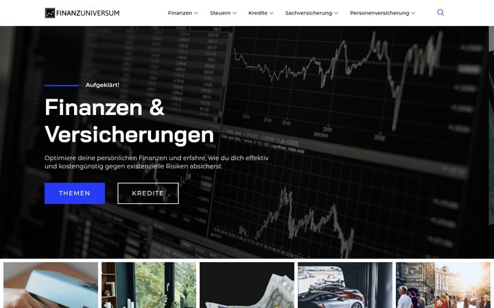 Екранна снимка на finanz-universum.de