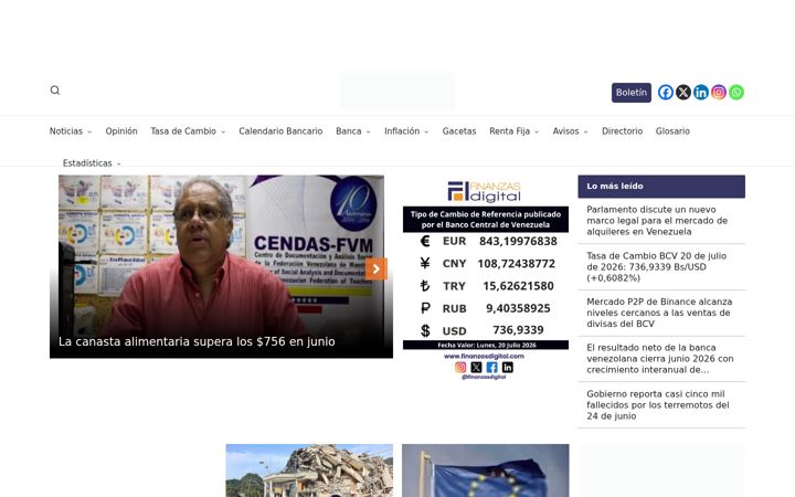 Screenshot of finanzasdigital.com