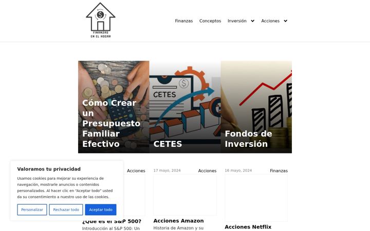 Screenshot of finanzasenelhogar.com