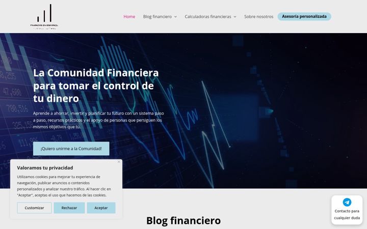 Screenshot of finanzasenespanol.es