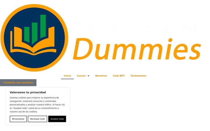 Screenshot of finanzasparadummies.com
