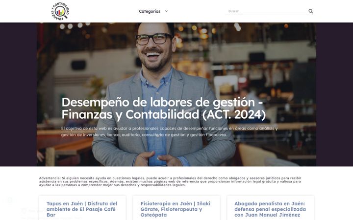 Screenshot of finanzasycontabilidad.net