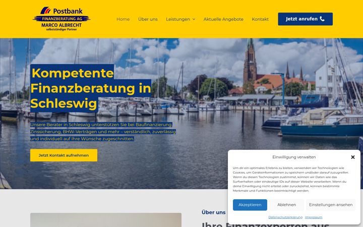 Screenshot of finanzberatung-schleswig.de