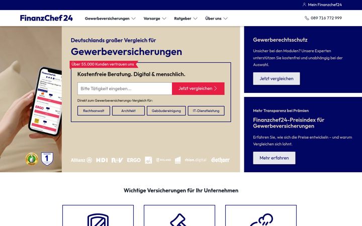 Ekrānuzņēmums no finanzchef24.de