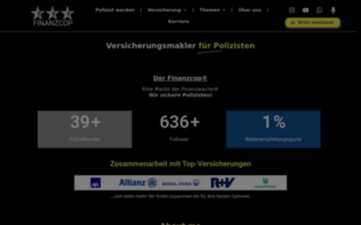 Screenshot of finanzcop.de