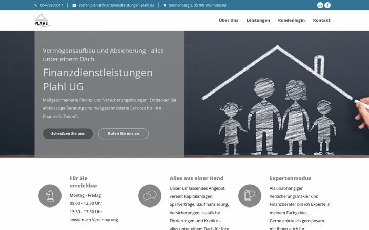 Screenshot of finanzdienstleistungen-plahl.de