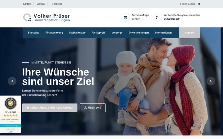 Ekrānuzņēmums no finanzdienstleistungen-prueser.de