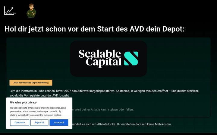 Kuvakaappaus sivustosta finanzee.de