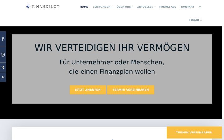 Posnetek zaslona finanzelot.de