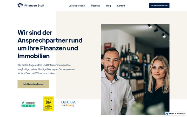 Kuvakaappaus sivustosta finanzen-stoll.de