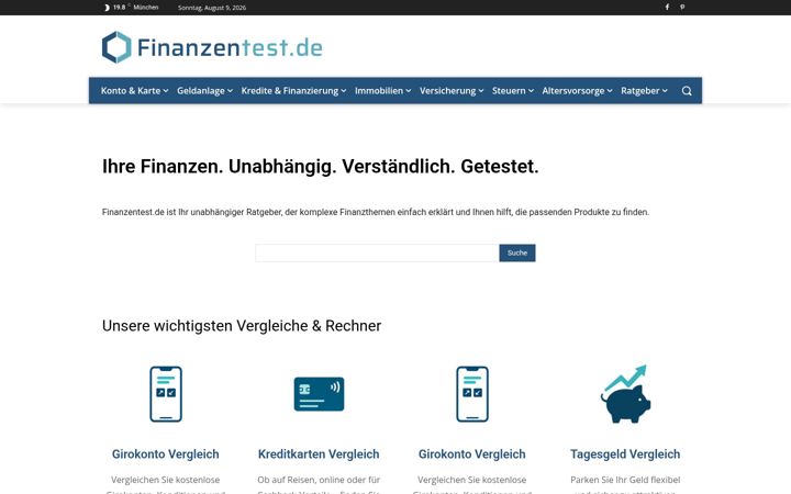 Screenshot of finanzentest.de