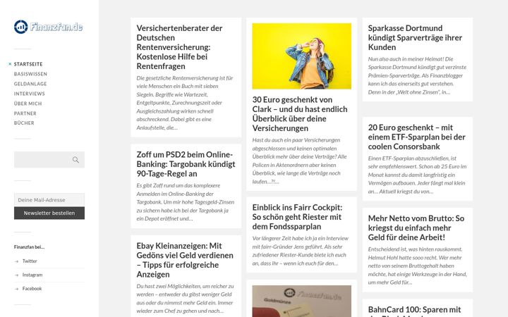 Screenshot of finanzfan.de