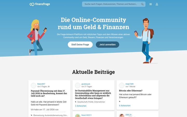 Screenshot of finanzfrage.net