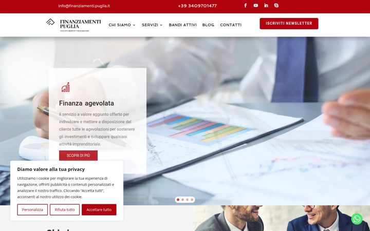 Screenshot of finanziamenti.puglia.it
