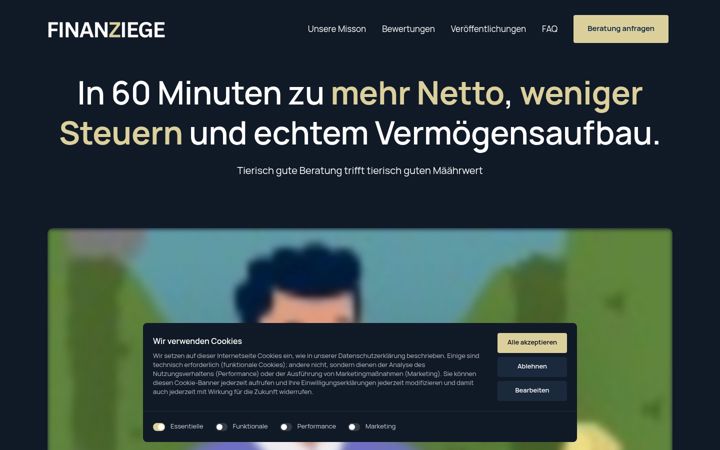 Screenshot of finanziege.de