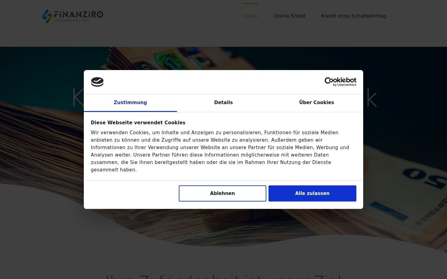 Screenshot tal-banner tal-kunsens muri qabel kwalunkwe interazzjoni