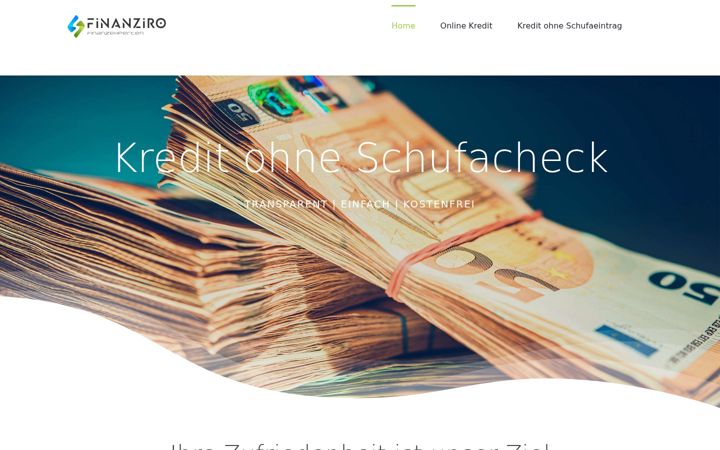 Captura de pantalla de finanziro-kredit.de