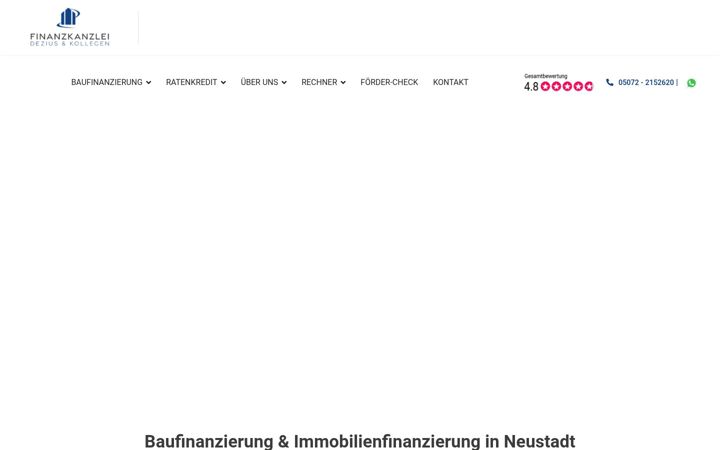 Screenshot of finanzkanzlei-dezius.de