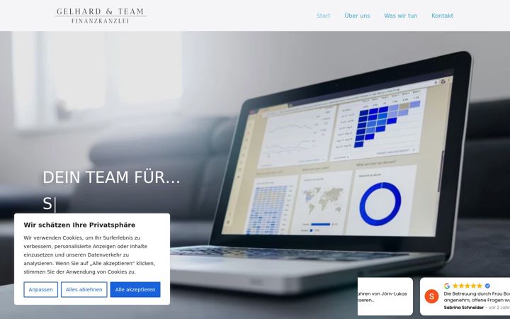 Screenshot of finanzkanzleigelhard.de
