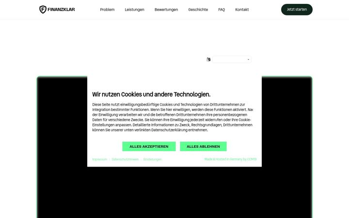 Screenshot of finanzklar.info