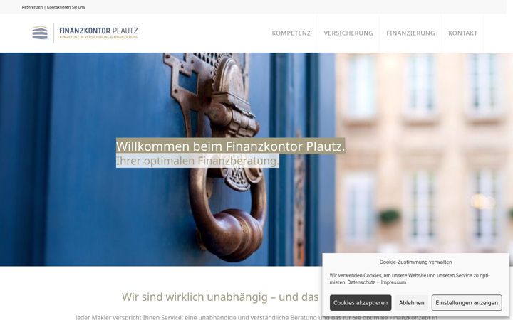 Screenshot of finanzkontor-plautz.de