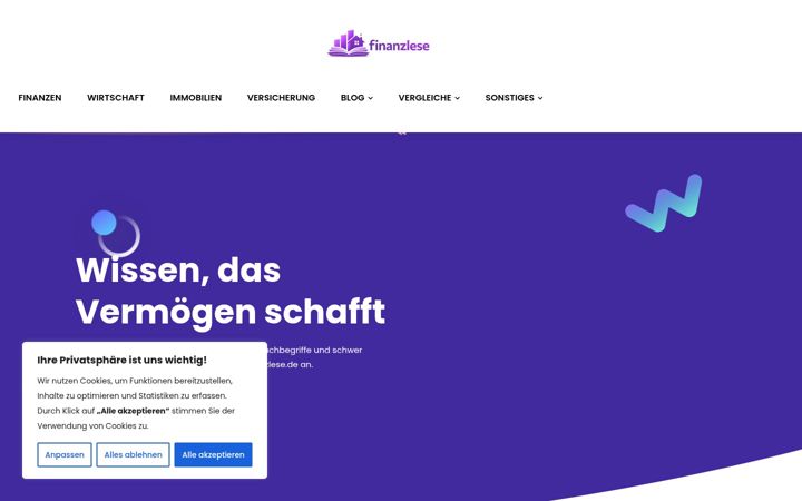 Screenshot of finanzlese.de