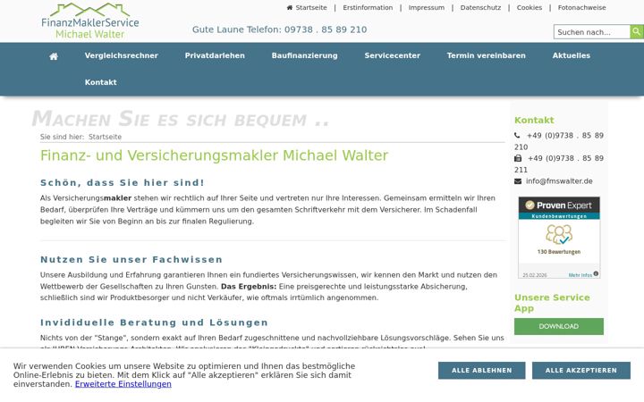 Capture d'écran de finanzmakler-walter.de