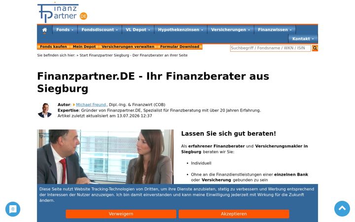 Екранна снимка на finanzpartner.de