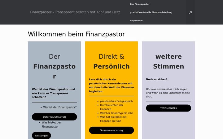 Екранна снимка на finanzpastor.de
