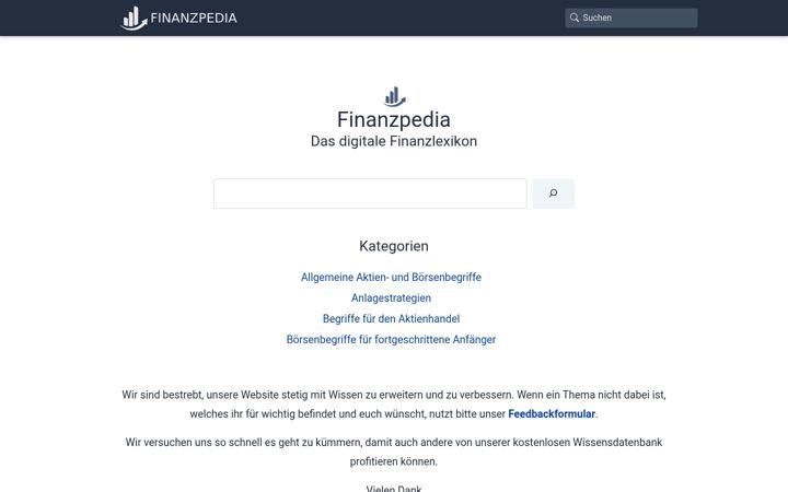 Screenshot of finanzpedia.org