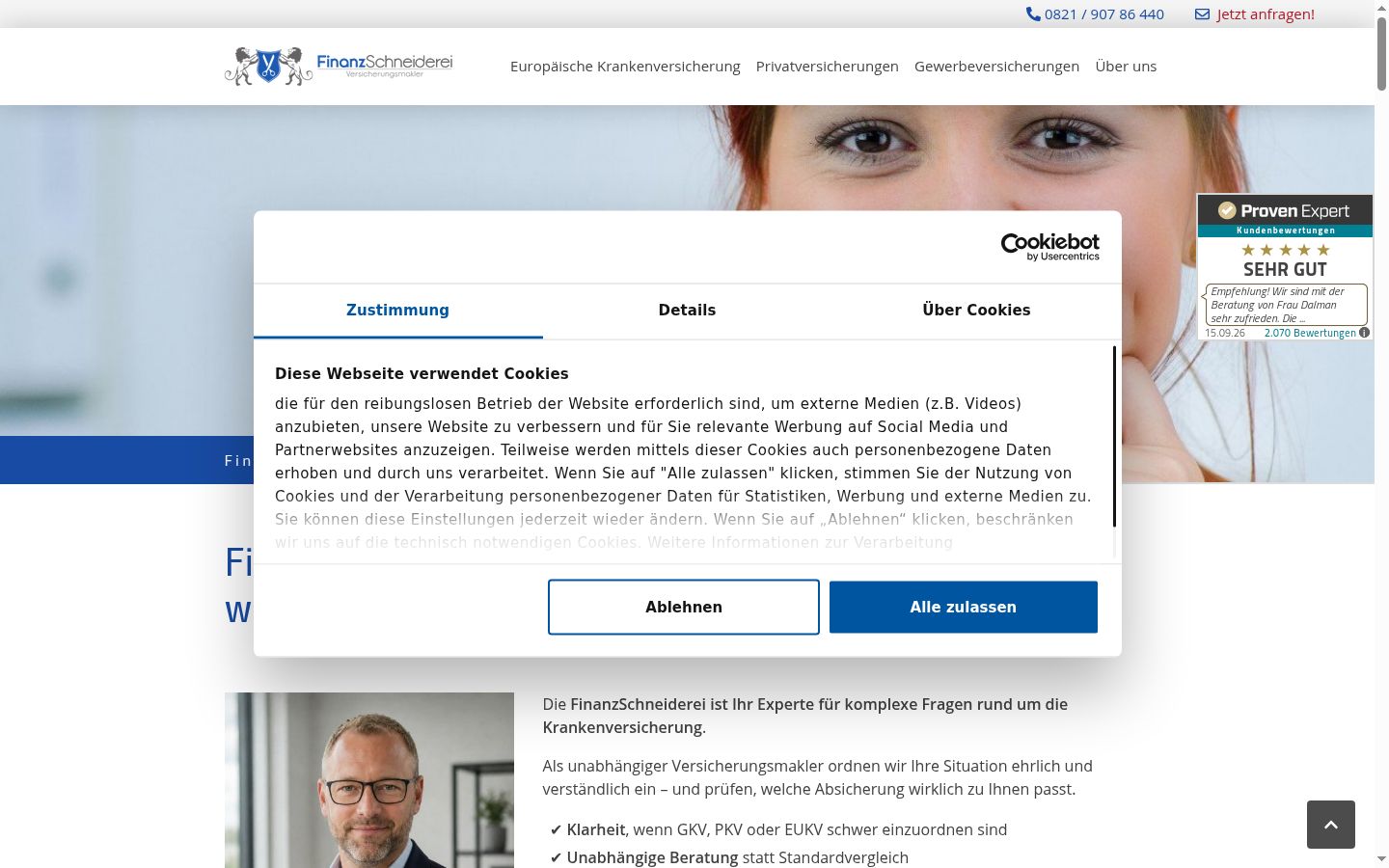 Ekrānuzņēmums ar piekrišanas baneri, kas tika rādīts pirms jebkādas mijiedarbības