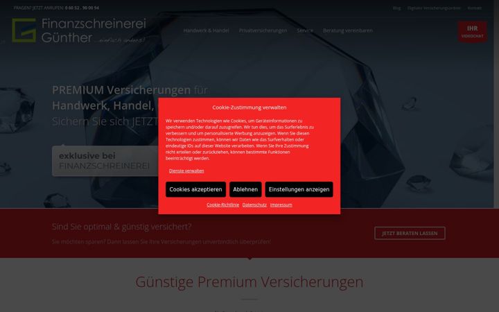 Zrzut ekranu finanzschreinerei.de