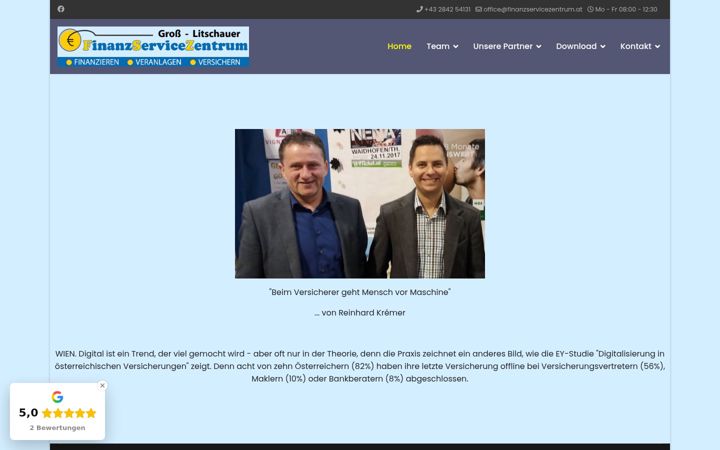 Screenshot of finanzservicezentrum.at