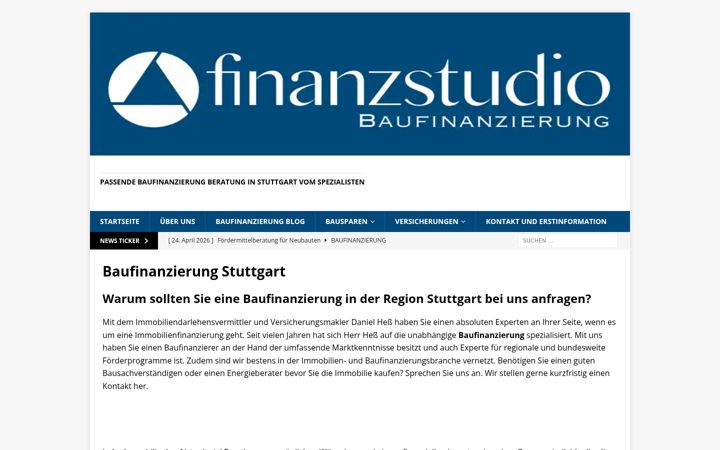 Zrzut ekranu finanzstudio.de