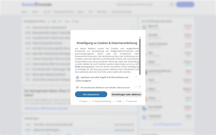 Screenshot of finanztrends.de