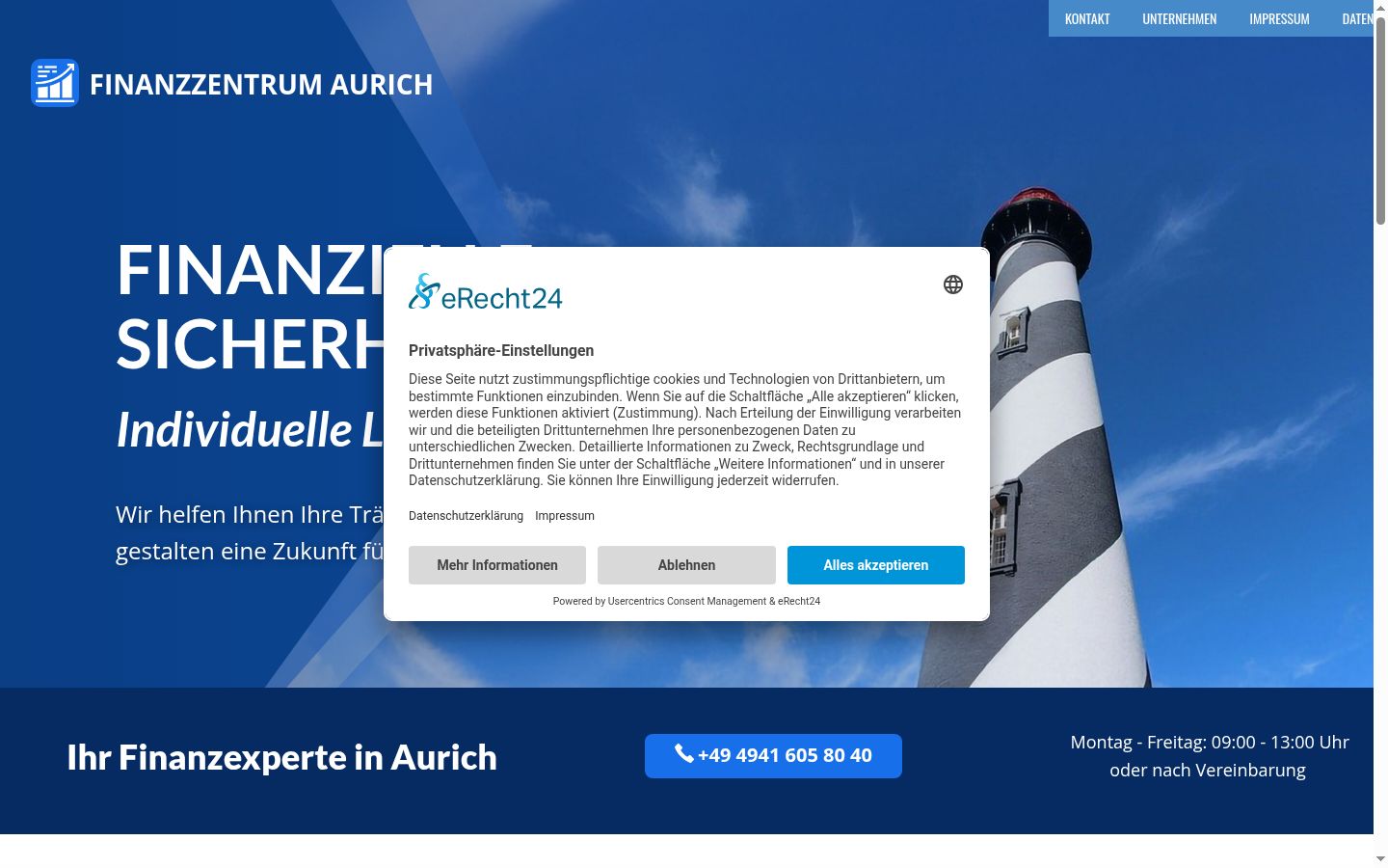 Screenshot tal-banner tal-kunsens muri qabel kwalunkwe interazzjoni