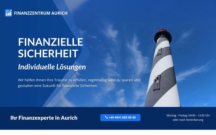 Screenshot of finanzzentrum-aurich.de