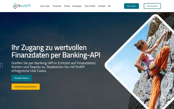 Screenshot of finapi.io