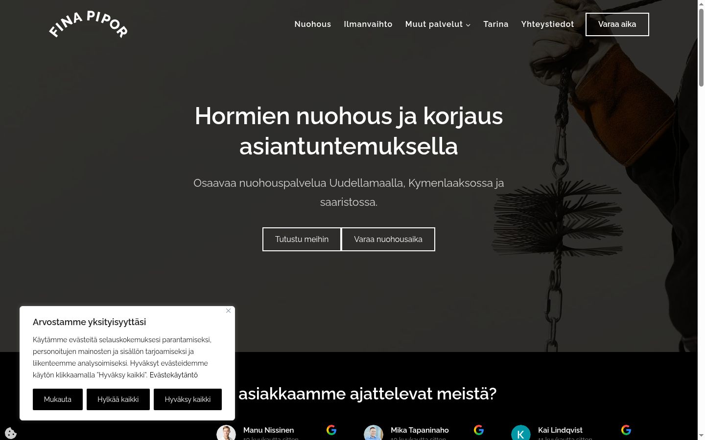 Képernyőkép a bármilyen interakció előtt megjelenő hozzájárulási bannerről