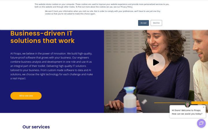 Screenshot of finaps.nl
