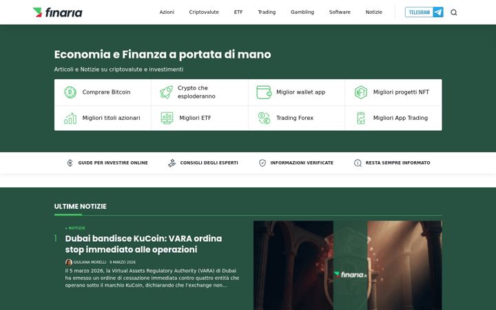 Screenshot of finaria.it